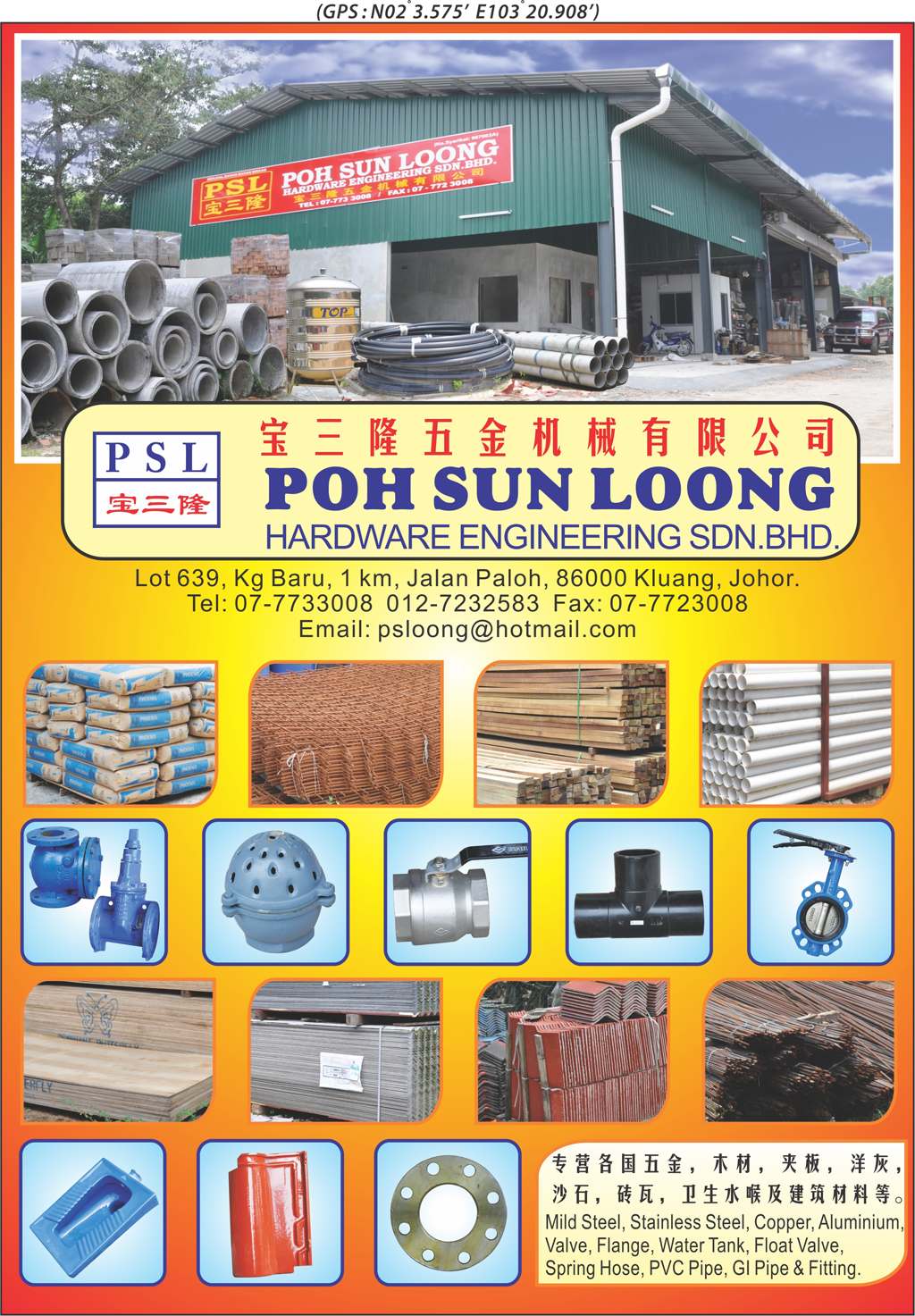 Hardware Dealers Kluang Directory